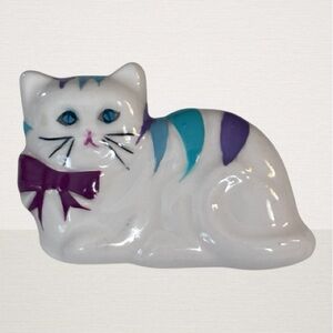 🌼VTG Papel Ceramic Cat Brooch